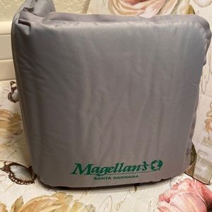 Magellan’s foldable Inflatable gray travel cushion blow up - 15” x 8”